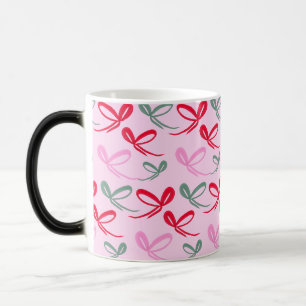 Kerstkrullen groen roze willekeurig handgetekend magische mok