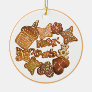 Kerstkrullen Keramisch Ornament