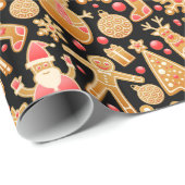 Kerstkrullen met Kabouter & Sneeuwman Cadeaupapier (Rol Hoek)