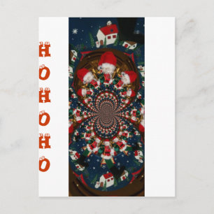 Kerstkrullen: Retro Kerst Kunst Briefpapier Set Briefkaart
