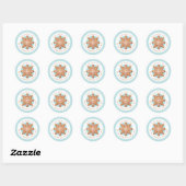 Kerstkrullen Ronde Stickers (Vel)