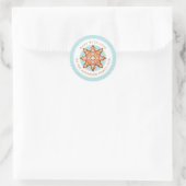 Kerstkrullen Ronde Stickers (Tas)