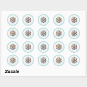 Kerstkrullen Ronde Stickers (Vel)