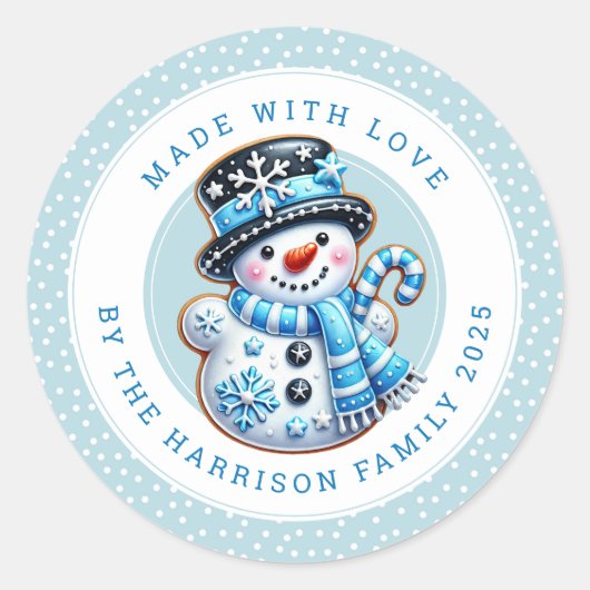 Kerstkrullen Ronde Stickers (Voorkant)
