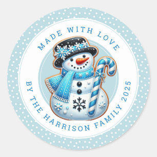 Kerstkrullen Ronde Stickers