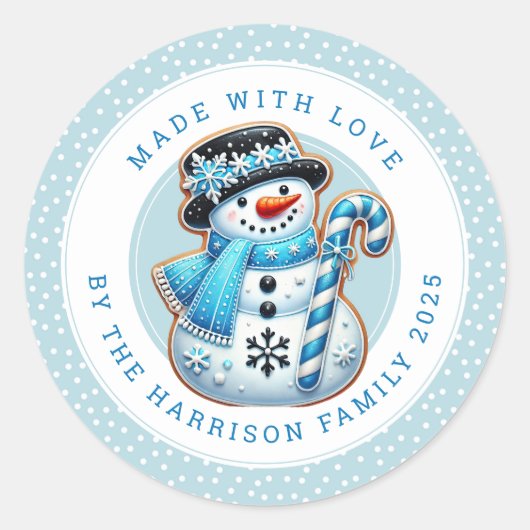 Kerstkrullen Ronde Stickers (Voorkant)