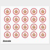 Kerstkrullen Ronde Stickers (Vel)