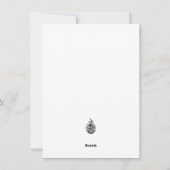 Kerstkrullen vintage tekening. Kerstvakantie Feestdagenkaart (Achterkant)