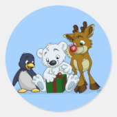 kerstkubussen ronde sticker (Voorkant)