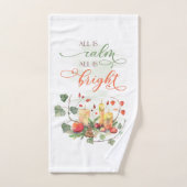 Kerstkunst Alles is kalm Handdoek (Handdoek)