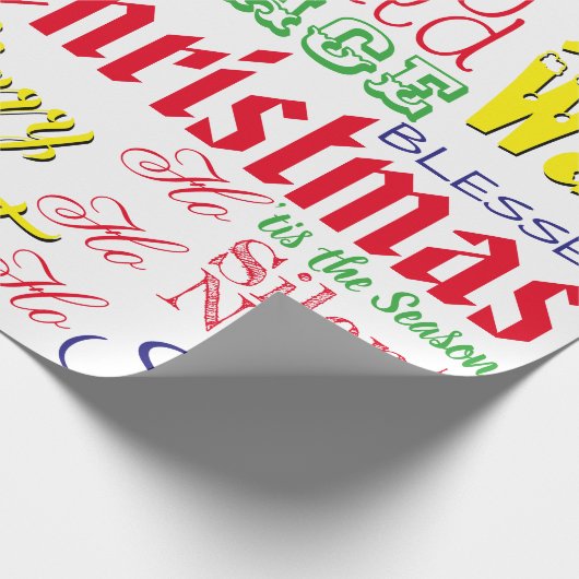 kerstkunst cadeaupapier (Hoek)