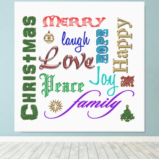 kerstkunst canvas afdruk (Insitu (Houten vloer))