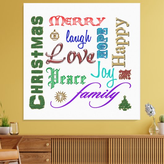 kerstkunst canvas afdruk (Insitu (Woonkamer))