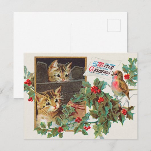  kerstkunst feestdagenkaart (Voorkant / Achterkant)