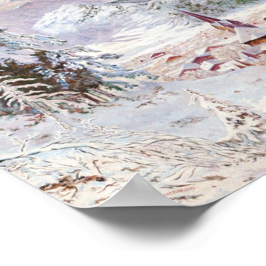  kerstkunst in de Beierse winter Poster (Hoek)