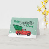 Kerstkunst in kerstkerstkerstland: kerstmis in ker kaart (Gele Bloem)