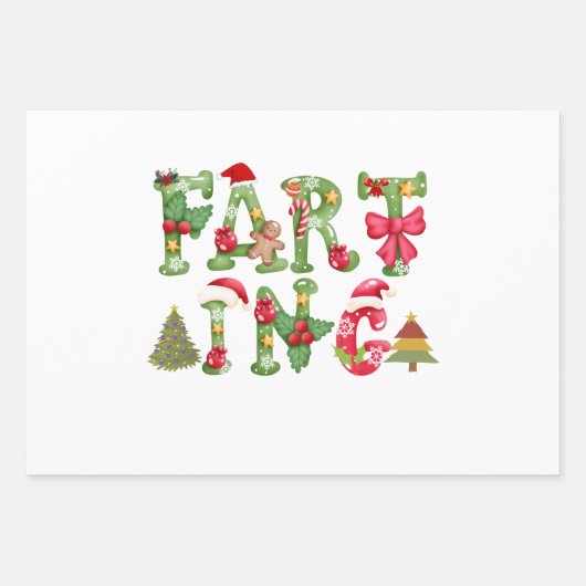 Kerstkunst Inpakpapier Vel (Voorkant 3)