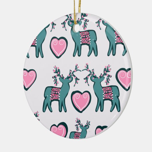 kerstkunst keramisch ornament (Links)