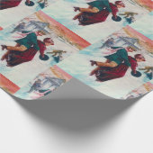 kerstkunst met rolkunst cadeaupapier (Hoek)