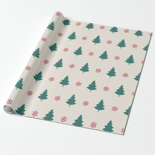 Kerstkunst Patroon met kerstmis Cadeaupapier (Uitgerold)