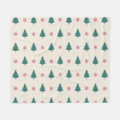 Kerstkunst Patroon met kerstmis Fleece Deken (Voorkant (Horizontaal))