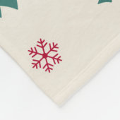 Kerstkunst Patroon met kerstmis Fleece Deken (Hoek)