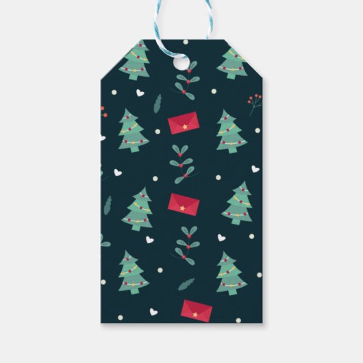 Kerstkunst Plant Kunst Een kerstboom Cadeaulabel (Voorkant)