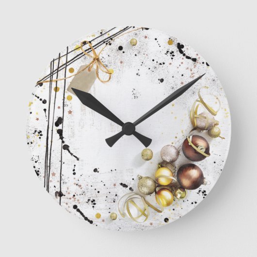 kerstkunst ronde klok (Voorkant)
