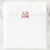 Kerstkunst Ronde Sticker (Tas)