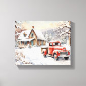 Kerstkunst uit het verleden canvas afdruk (Voorkant)