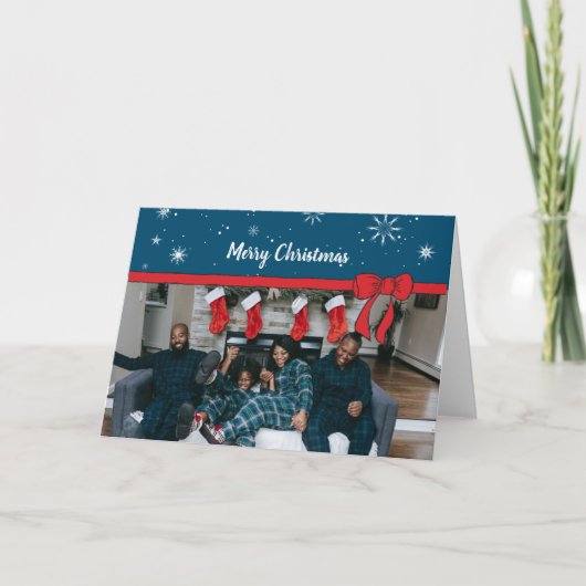 Kerstkunst Unieke vakantie fotokaarten persoonlijk Kaart (Voorkant)