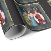 Kerstkunst van 1930 voor dames cadeaupapier (Rol Hoek)