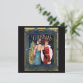 Kerstkunst van 1930 voor dames kaart (Staand voorkant)