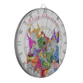 Kerstkunstbordcadeau met Gnomen-feestdag Dartbord (Voorkant Links)