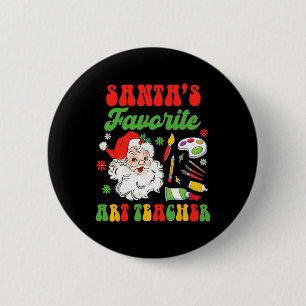 Kerstkunstleraar die de favoriete kunst van de ker ronde button 5,7 cm