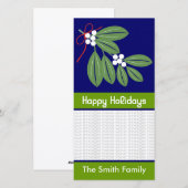 Kerstkus fotokaarten feestdagenkaart (Voorkant / Achterkant)