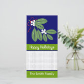 Kerstkus fotokaarten feestdagenkaart (Staand voorkant)