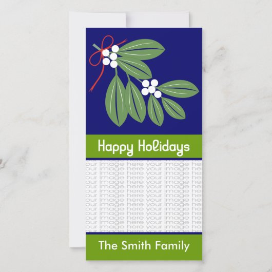 Kerstkus fotokaarten feestdagenkaart (Voorkant)