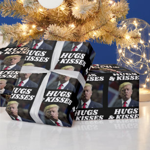 KERSTKUS INPakkend PAPER VAN DONALD TRUMP Cadeaupapier