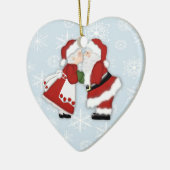 Kerstkus Keramisch Ornament (Links)