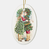 Kerstkus Keramisch Ornament (Links)