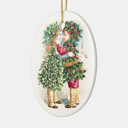 Kerstkus Keramisch Ornament (Links)