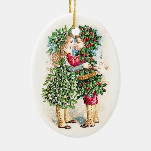 Kerstkus Keramisch Ornament (Achterkant)