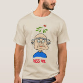 kerstkus me, voeg tekst toe - T-shirt (Voorkant)