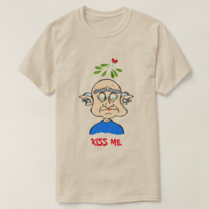 kerstkus me, voeg tekst toe - T-shirt