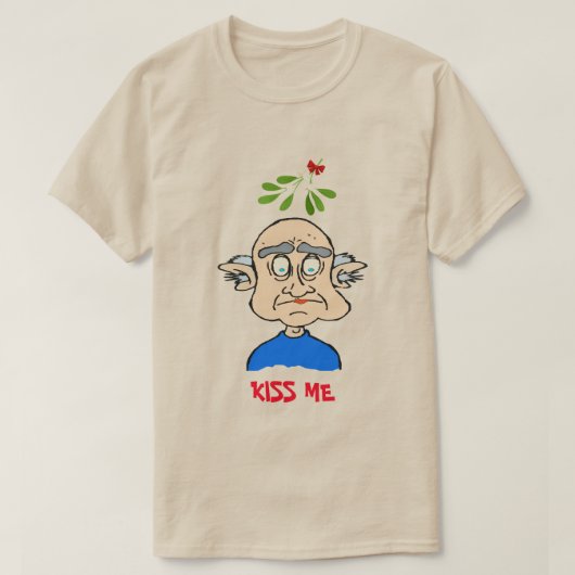 kerstkus me, voeg tekst toe - T-shirt (Design voorkant)
