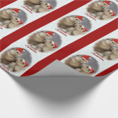 kerstkus-wrapppapier - Kerstmis Cadeaupapier (Hoek)