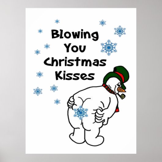 Kerstkusjes naar jou blazen poster (Voorkant)