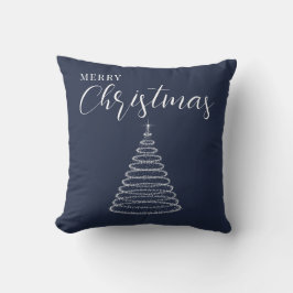 Kerstkussen in marineblauw kussen