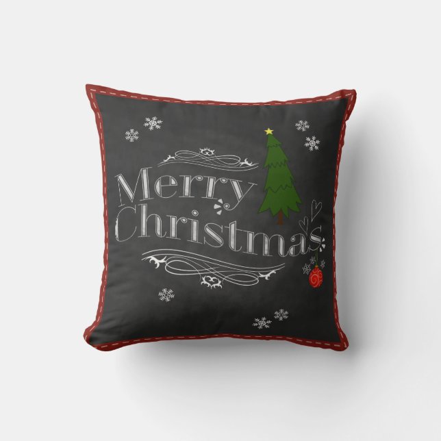 Kerstkussen in vintage stijl | Geweldig cadeau-ide Kussen (Voorkant)